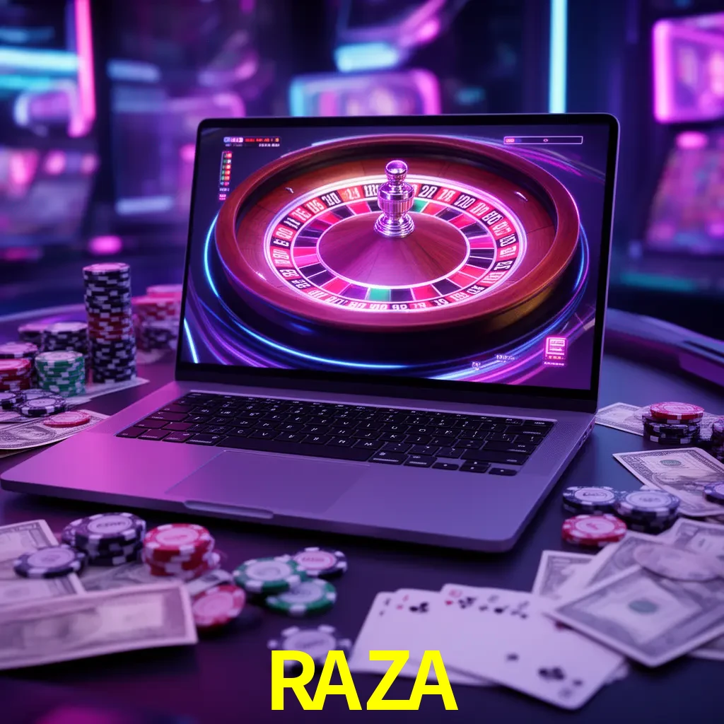 Centro móvil RAZA con casino, cajero, bonos, app y acceso de cuenta para México